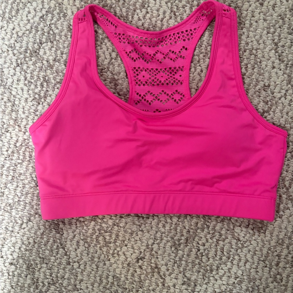 Zyia Active Bomber Bra - Fuschia Pink Sz Lrg